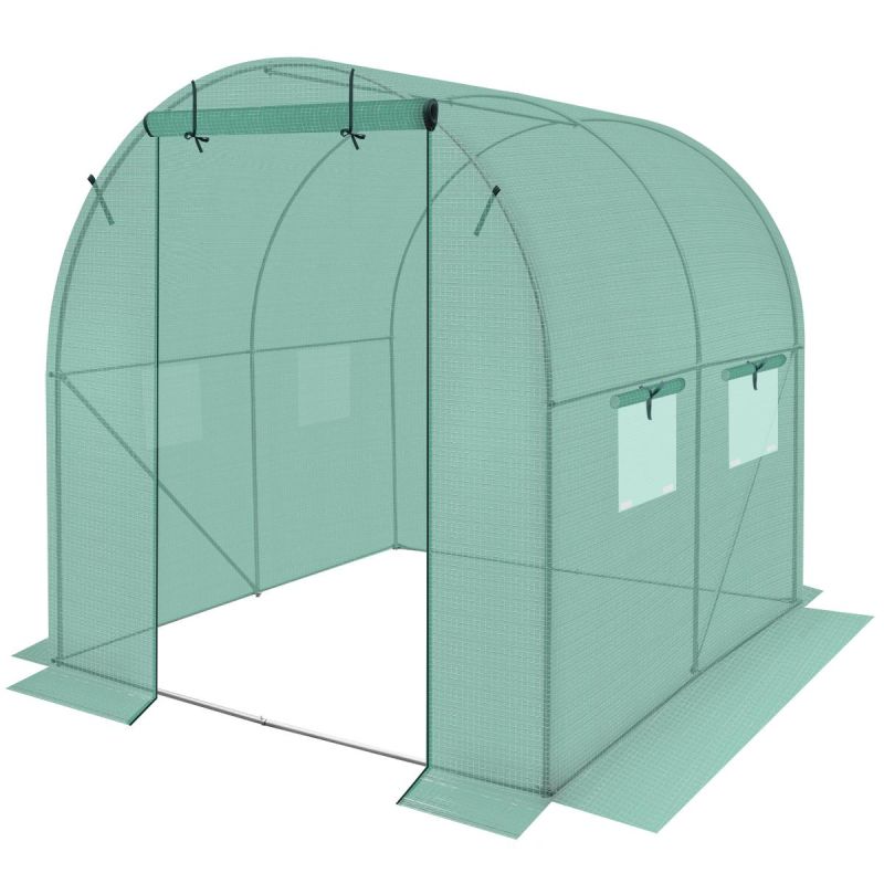 SZKLARNIA TUNEL OGRODOWY 200x200x200CM PE KONSTRUKCJA STAL ZIELONA - obrazek 26