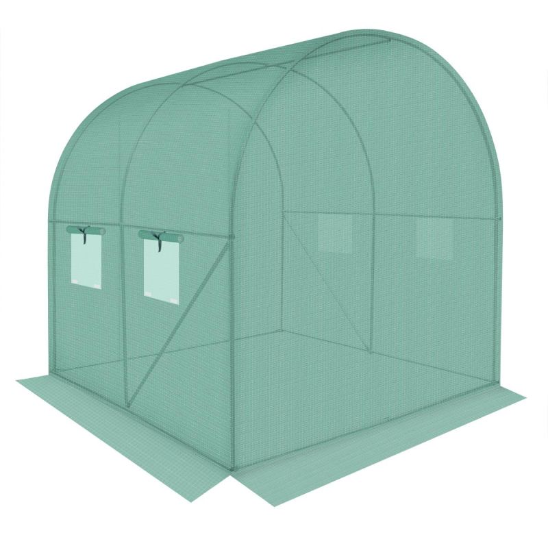 SZKLARNIA TUNEL OGRODOWY 200x200x200CM PE KONSTRUKCJA STAL ZIELONA - obrazek 28