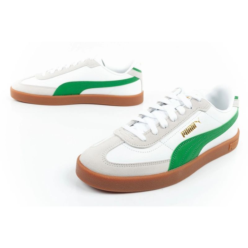 Puma buty sportowe męskie Club II Era sneakersy skórzane białe szare zielone - obrazek 8