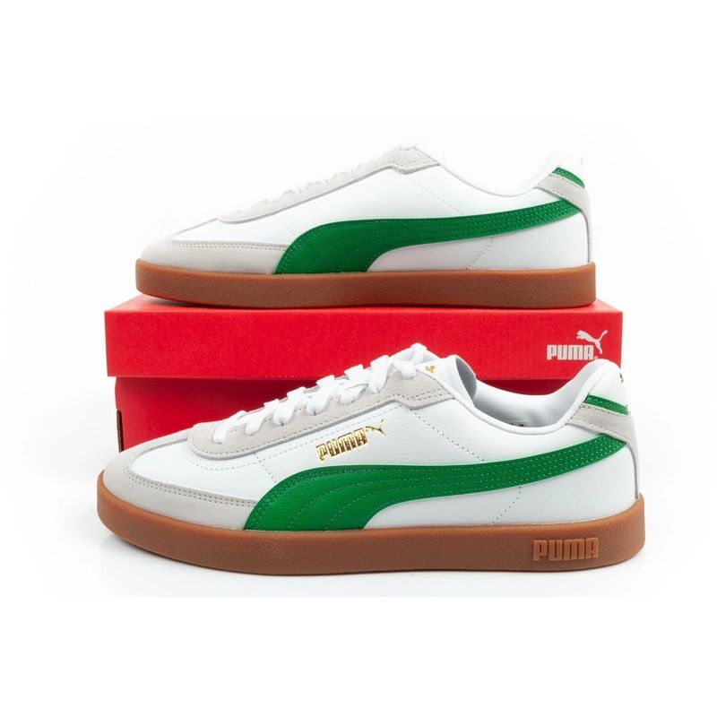 Puma buty sportowe męskie Club II Era sneakersy skórzane białe szare zielone - obrazek 10