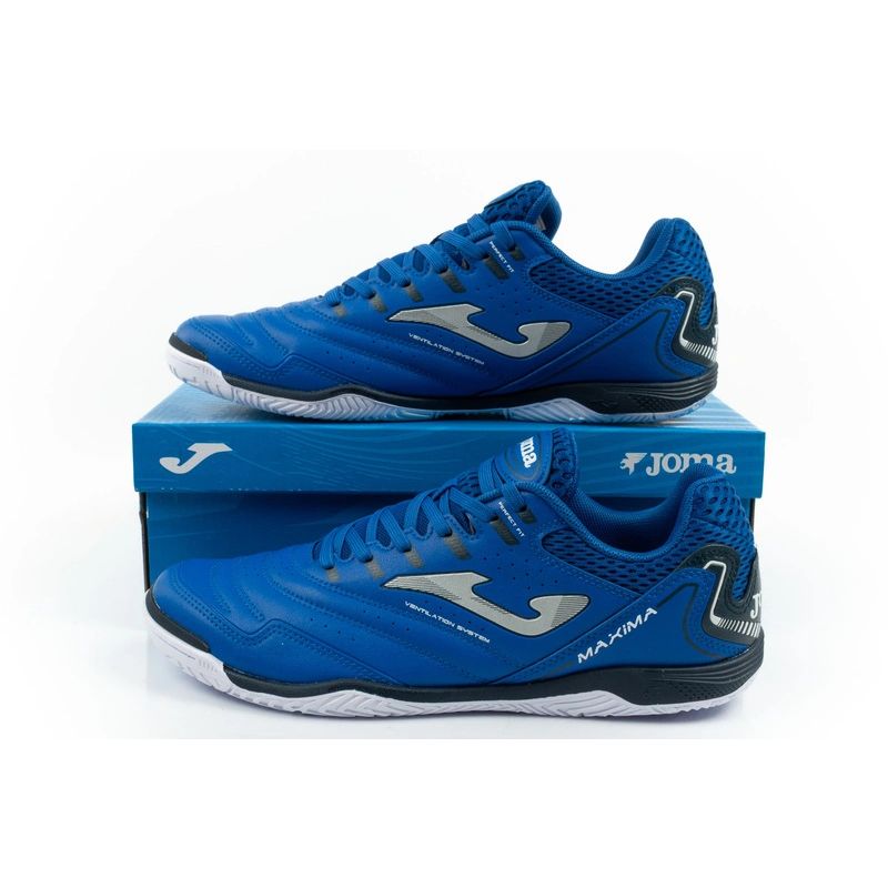 Joma buty męskie sportowe Maxima 2404 halowe obuwie piłkarskie niebieskie - obrazek 10