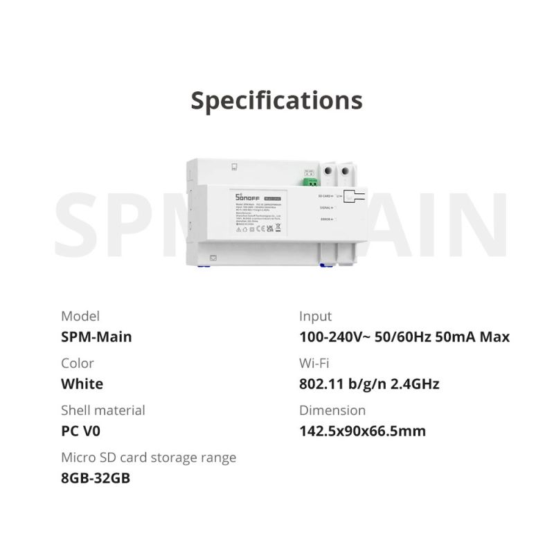 Sonoff SPM-Main inteligentny przełącznik miernik mocy Wi-Fi / Ethernet - obrazek 8