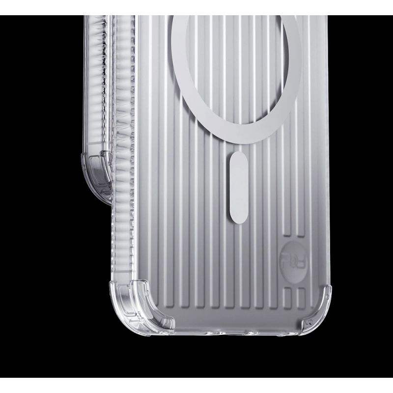 Kingxbar PQY Go Out Series magnetyczne etui iPhone 14 Plus MagSafe srebrne - obrazek 7