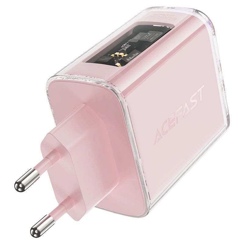 Acefast ładowarka GaN 65W 3 porty (1xUSB, 2xUSB C) zielona (A45) - obrazek 3