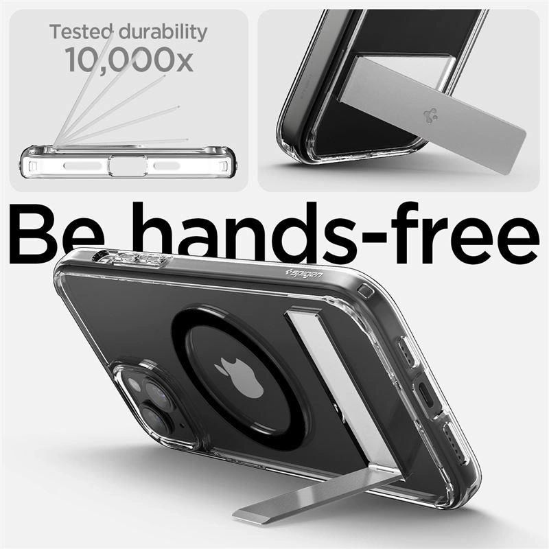 Etui Spigen Ultra Hybrid S MagSafe z podstawką do iPhone 15 Plus - czarne - obrazek 3