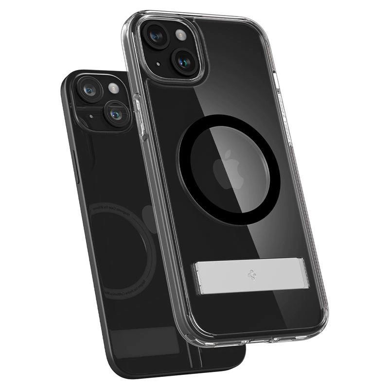 Etui Spigen Ultra Hybrid S MagSafe z podstawką do iPhone 15 Plus - czarne - obrazek 12