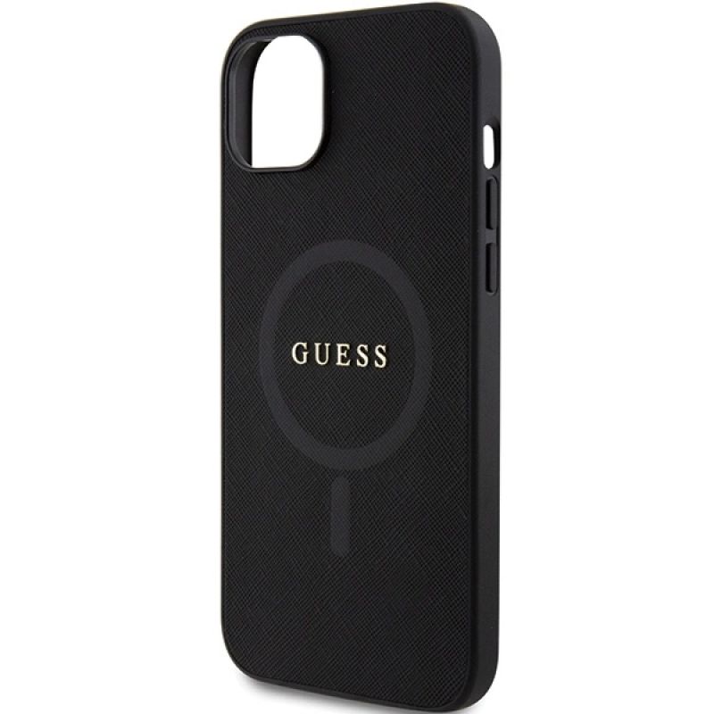 Etui Guess Saffiano MagSafe do iPhone 15 Plus - czarne - obrazek 6