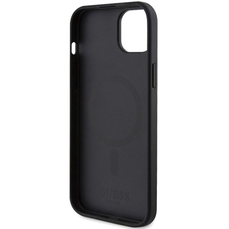 Etui Guess Saffiano MagSafe do iPhone 15 Plus - czarne - obrazek 7