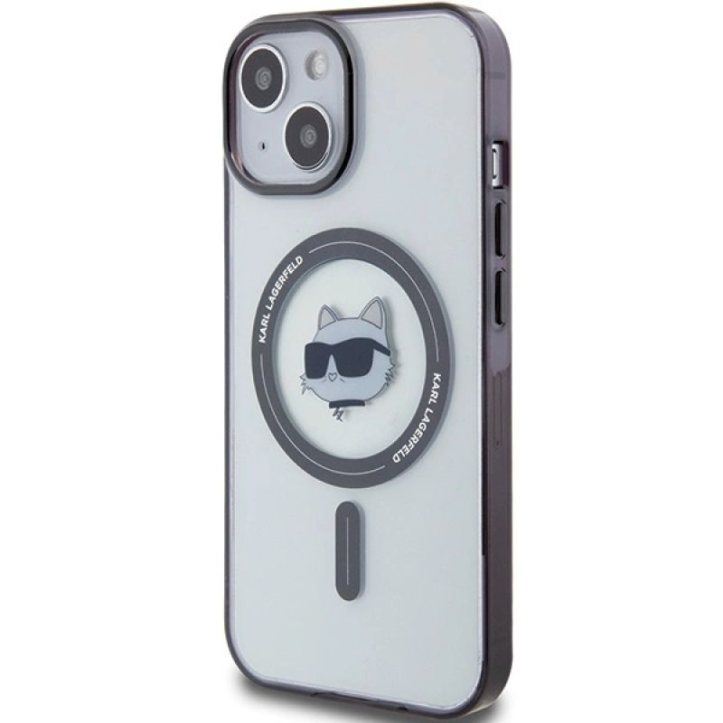 Etui Karl Lagerfeld IML Choupette's Head MagSafe do iPhone 15 - przezroczyste - obrazek 2