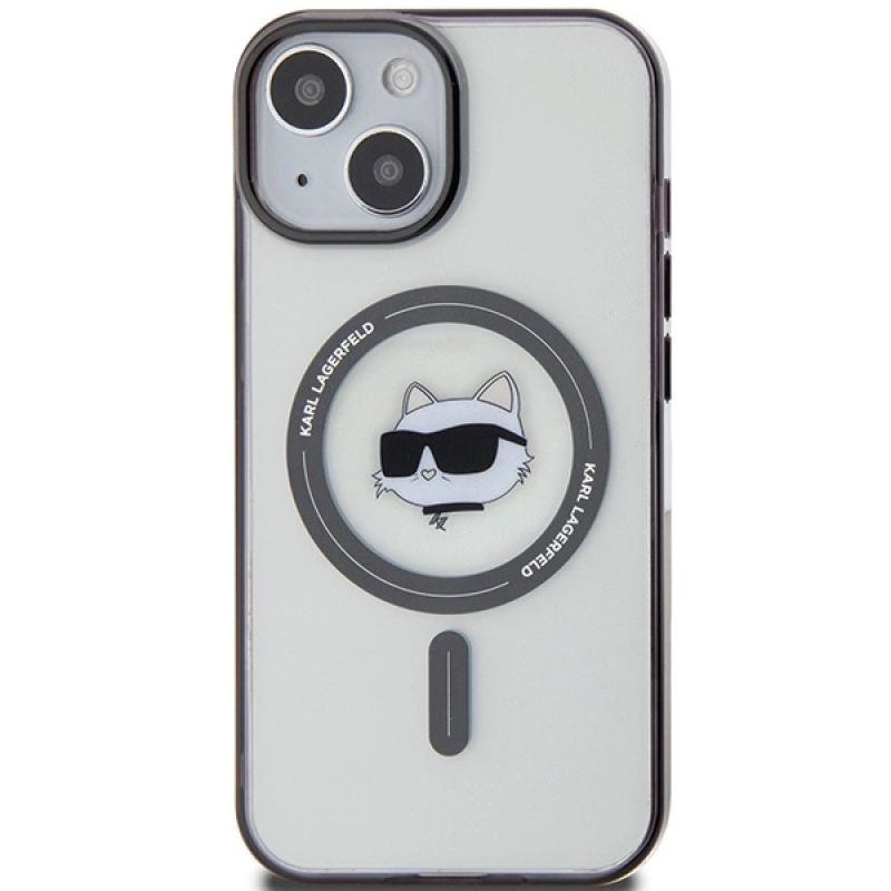 Etui Karl Lagerfeld IML Choupette's Head MagSafe do iPhone 15 - przezroczyste - obrazek 3