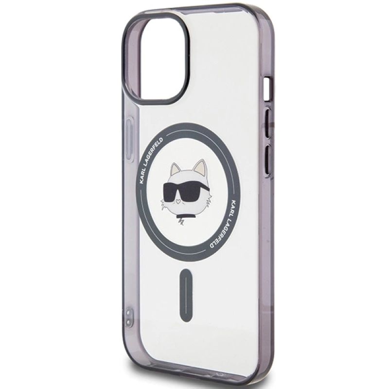 Etui Karl Lagerfeld IML Choupette's Head MagSafe do iPhone 15 - przezroczyste - obrazek 6