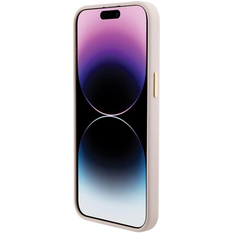 Etui Guess Silicone Logo Strass 4G na iPhone 15 Pro Max - różowe - obrazek 5