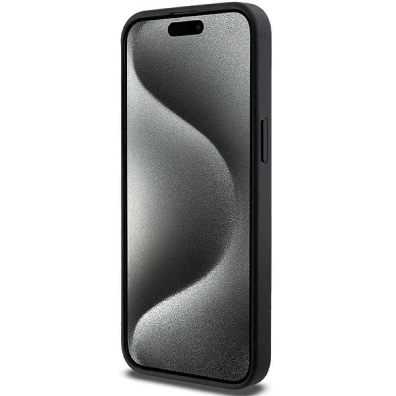 Etui Karl Lagerfeld Gripstand Saffiano Choupette Pins na iPhone 13 Pro Max - czarne - obrazek 5