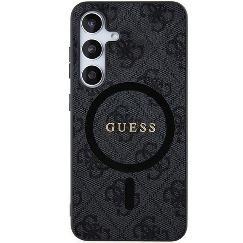 Etui Guess 4G Collection Leather Metal Logo MagSafe na Samsung Galaxy S24 - czarne - obrazek 2