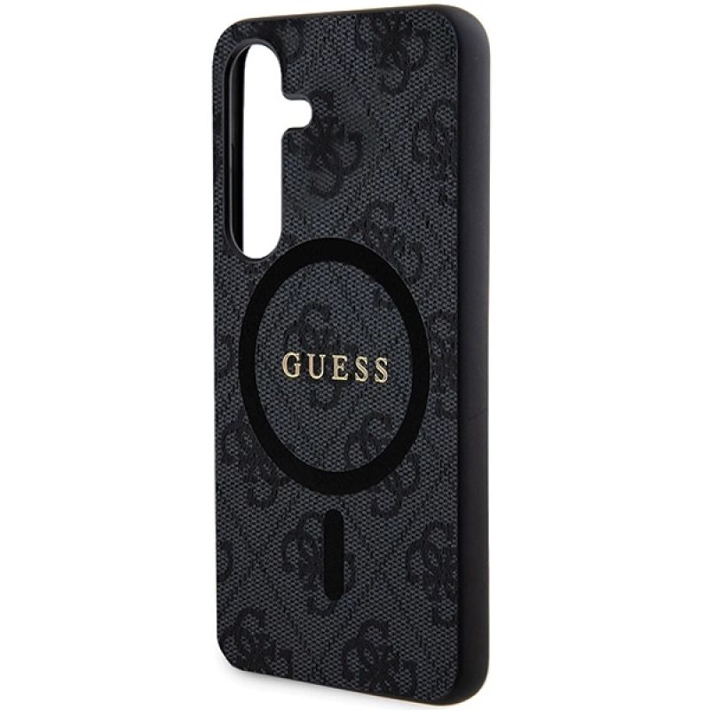 Etui Guess 4G Collection Leather Metal Logo MagSafe na Samsung Galaxy S24 - czarne - obrazek 5