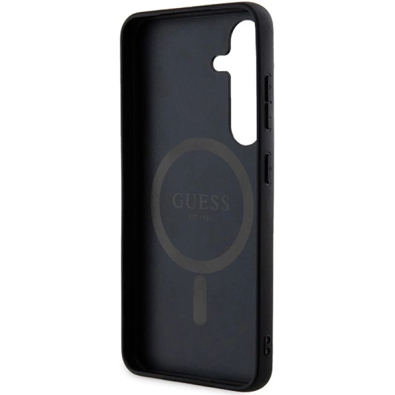 Etui Guess 4G Collection Leather Metal Logo MagSafe na Samsung Galaxy S24 - czarne - obrazek 6