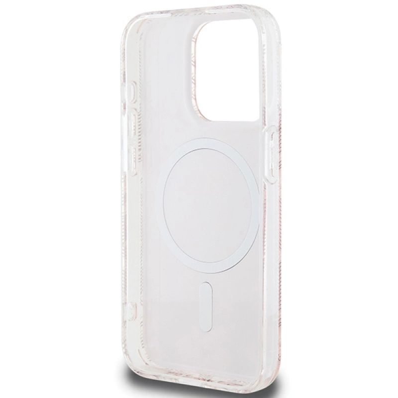 Etui Guess IML GCube MagSafe na iPhone 15 Pro - różowe - obrazek 7