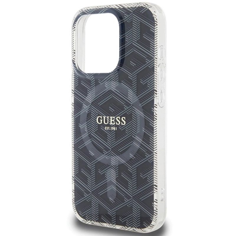 Etui Guess IML GCube MagSafe na iPhone 15 Pro Max - czarne - obrazek 6