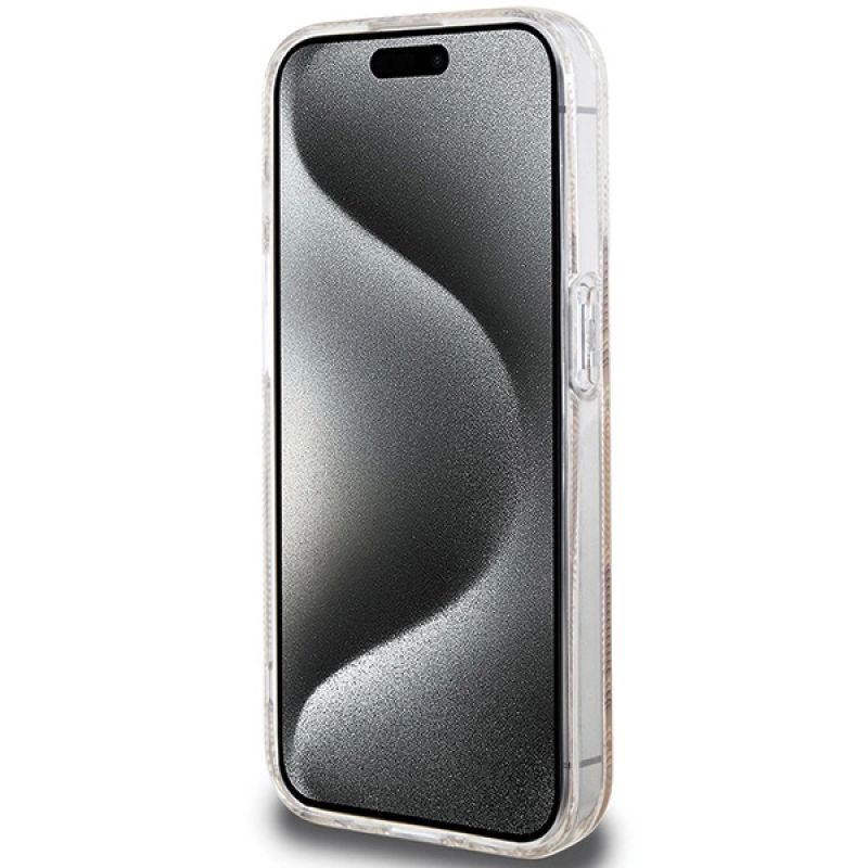 Etui Guess IML GCube MagSafe na iPhone 15 Pro Max - brązowe - obrazek 5