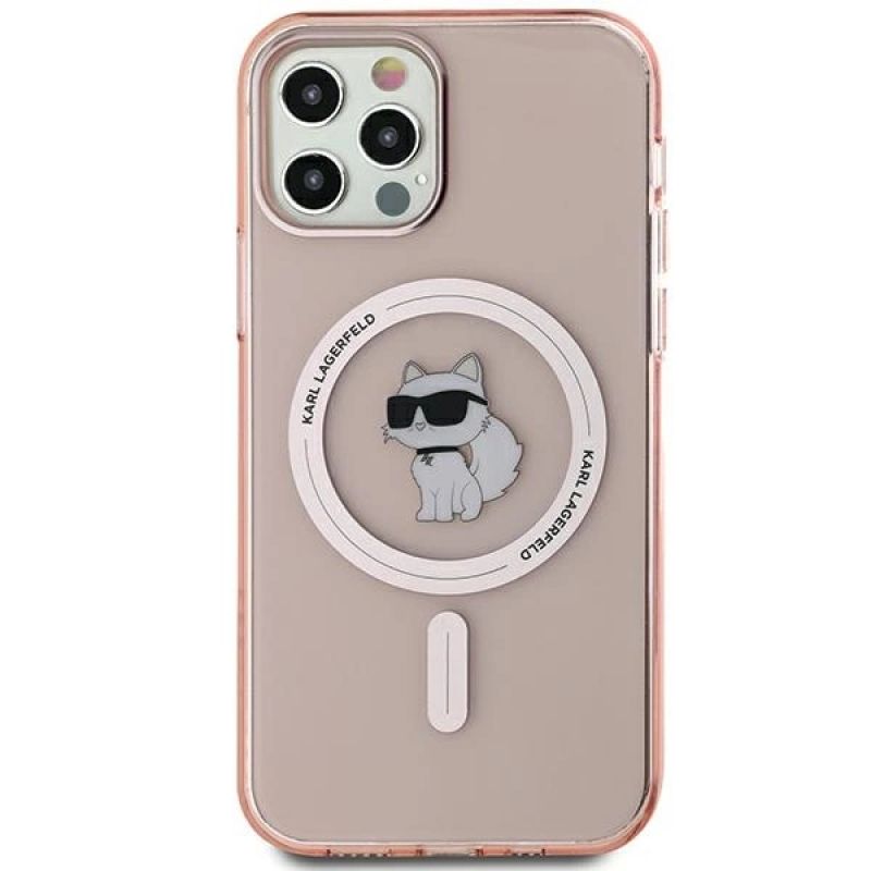 Etui Karl Lagerfeld IML Choupette MagSafe na iPhone 12/12 Pro - różowe - obrazek 2