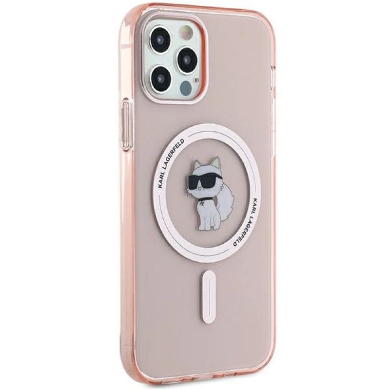 Etui Karl Lagerfeld IML Choupette MagSafe na iPhone 12/12 Pro - różowe - obrazek 3