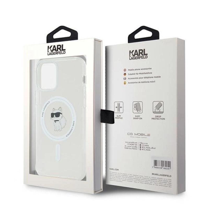 Etui Karl Lagerfeld IML Choupette MagSafe na iPhone 12 / 12 Pro - przezroczyste - obrazek 8