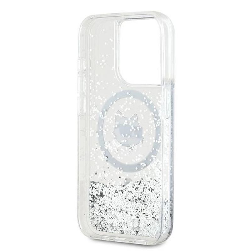 Etui Karl Lagerfeld Liquid Glitter Choupette Head MagSafe na iPhone 13 Pro Max - przezroczyste - obrazek 6