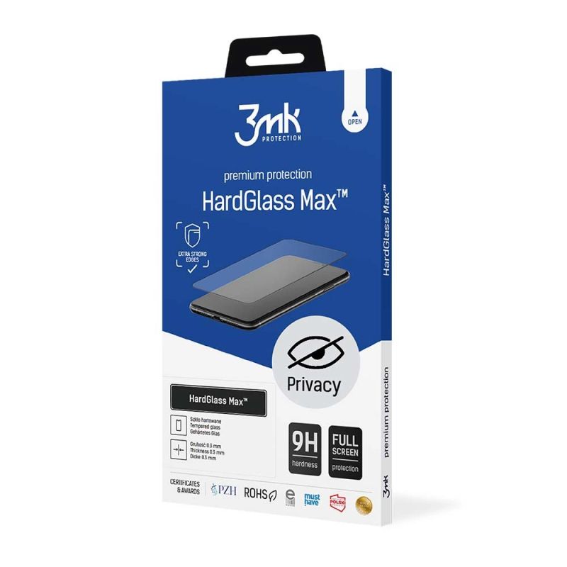 Szkło 9H prywatyzujące 3mk HardGlass Max Privacy™ na iPhone Xs - obrazek 2