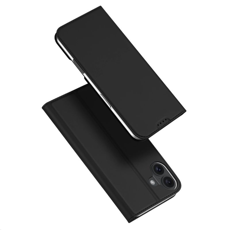 Etui Dux Ducis Skin Pro na iPhone 16 Plus z klapką i miejscem na kartę - czarne - obrazek 2