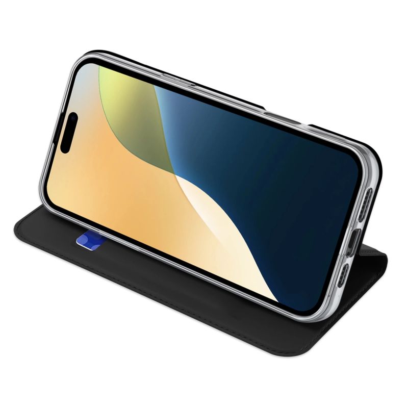 Etui Dux Ducis Skin Pro na iPhone 16 Plus z klapką i miejscem na kartę - czarne - obrazek 6
