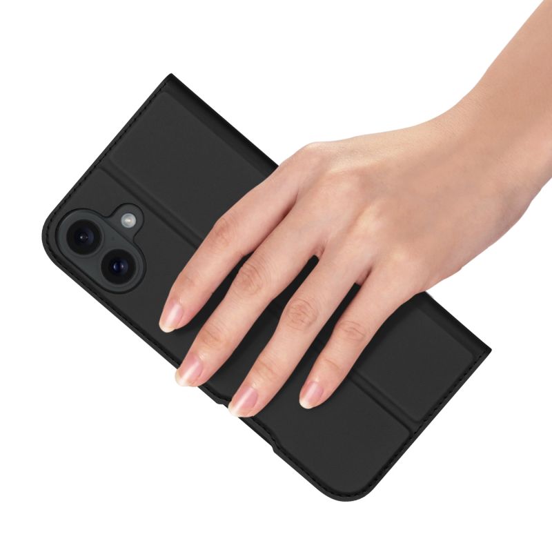 Etui Dux Ducis Skin Pro na iPhone 16 Plus z klapką i miejscem na kartę - czarne - obrazek 8