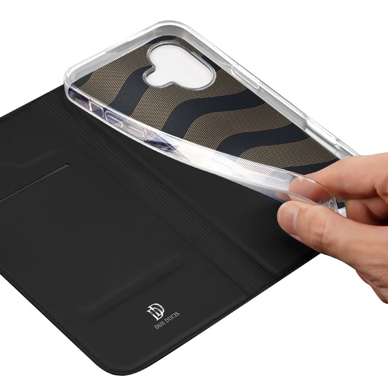 Etui Dux Ducis Skin Pro na iPhone 16 Plus z klapką i miejscem na kartę - czarne - obrazek 9
