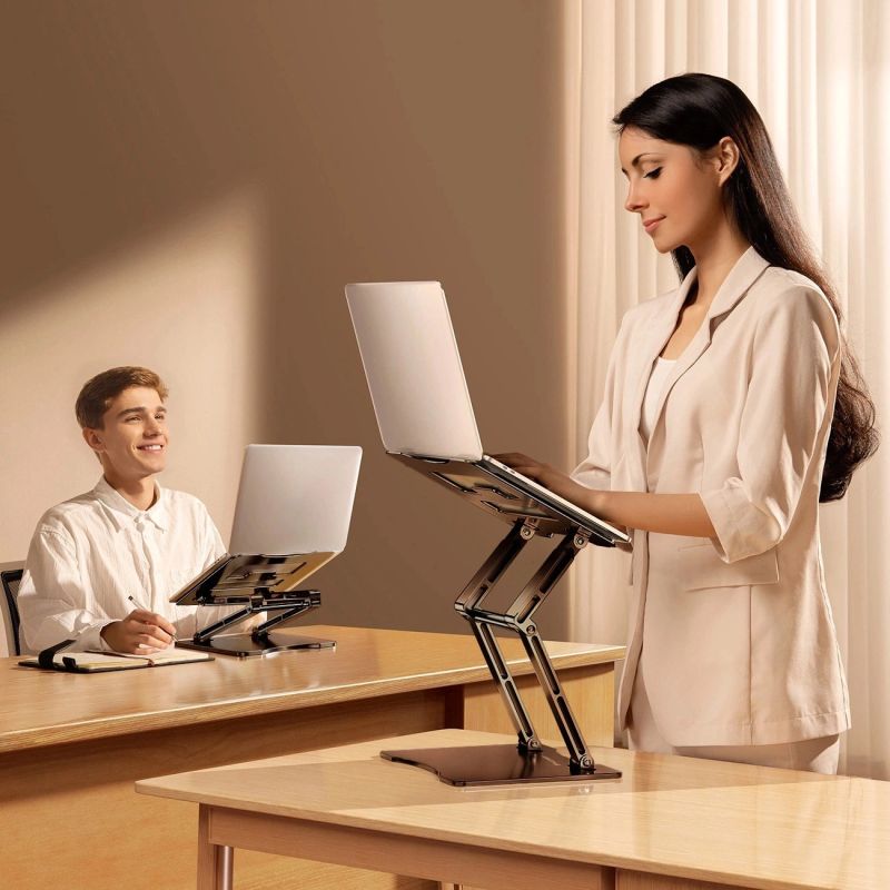 Podstawka pod laptopa, tablet Wozinsky WRS-CPY75DSB aluminiowa + Gratis! podstawka do smartfona - czarna - obrazek 12