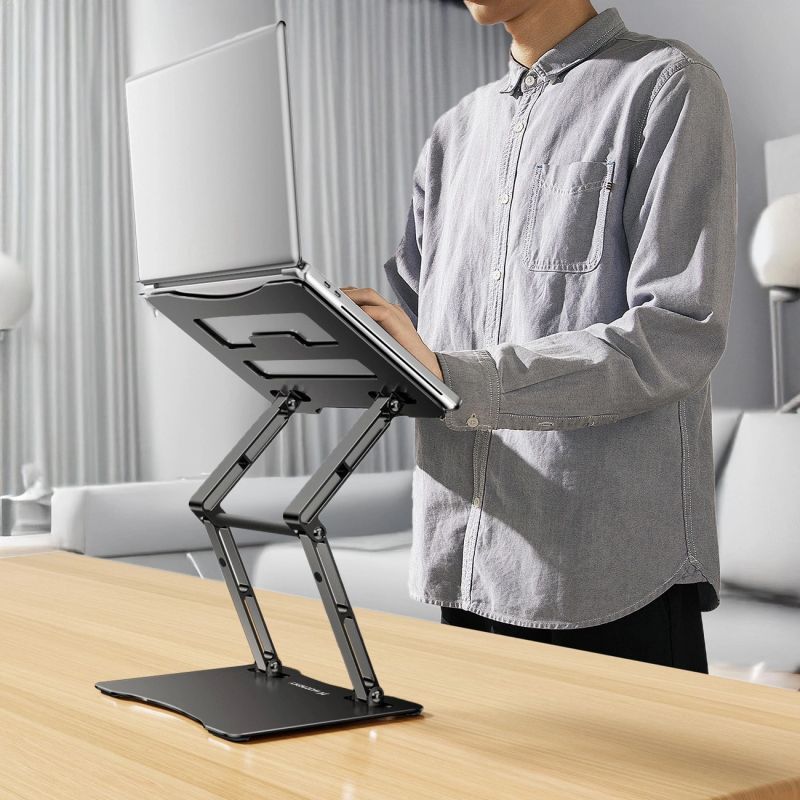 Podstawka pod laptopa, tablet Wozinsky WRS-CPY75DSB aluminiowa + Gratis! podstawka do smartfona - czarna - obrazek 13