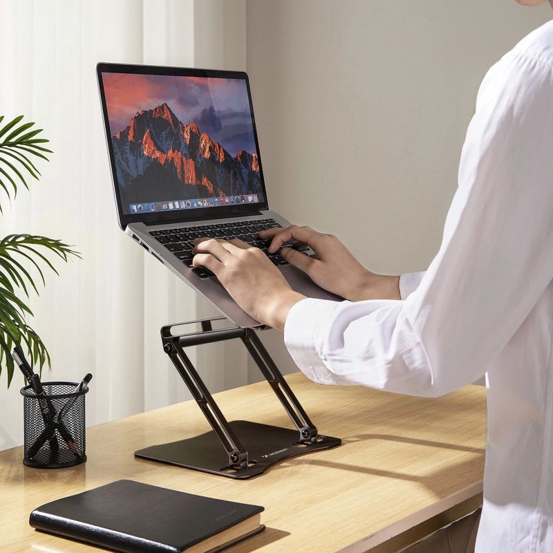 Podstawka pod laptopa, tablet Wozinsky WRS-CPY75DSB aluminiowa + Gratis! podstawka do smartfona - czarna - obrazek 15