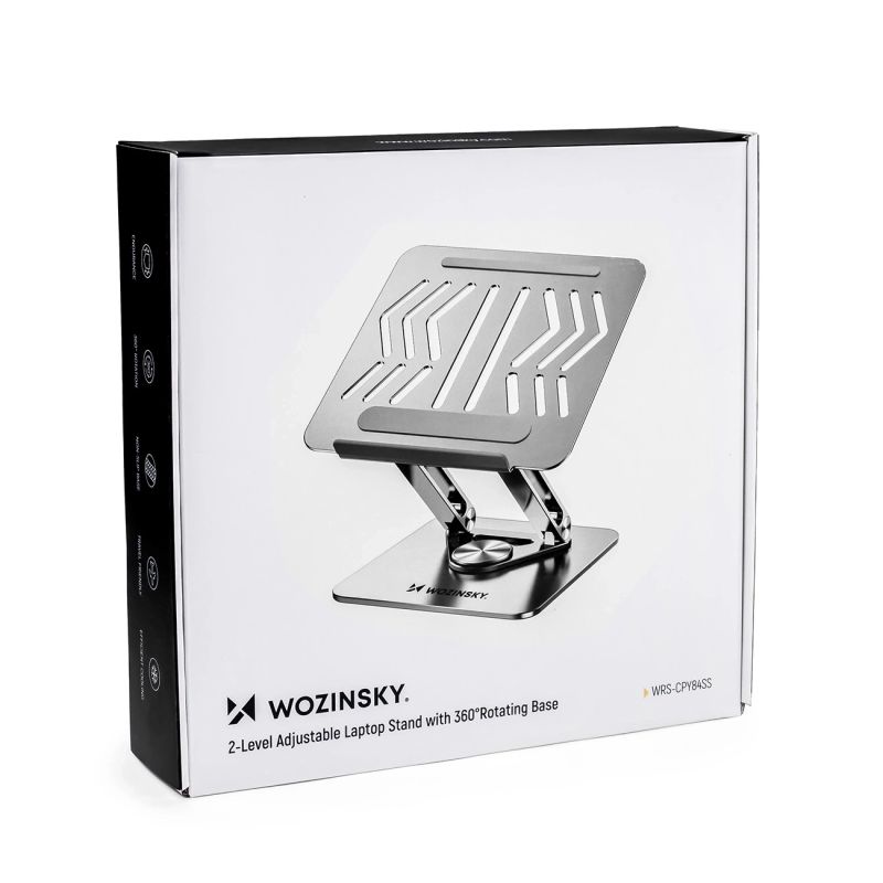 Podstawka pod laptopa, tablet Wozinsky WRS-CPY84SS aluminiowa + Gratis! podstawka do smartfona - srebrna - obrazek 5