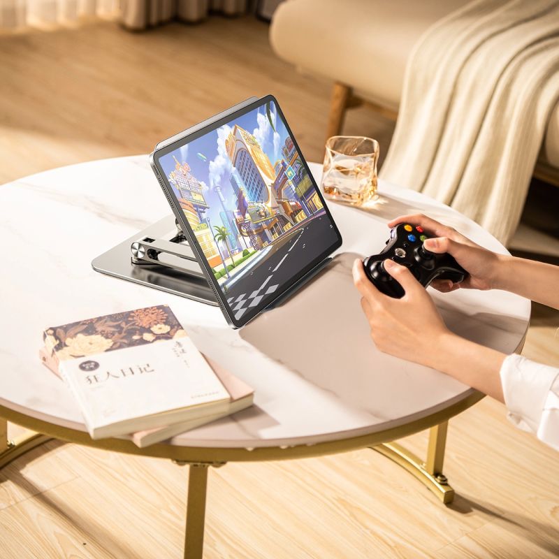 Podstawka pod laptopa, tablet Wozinsky WRS-CPY84SS aluminiowa + Gratis! podstawka do smartfona - srebrna - obrazek 11