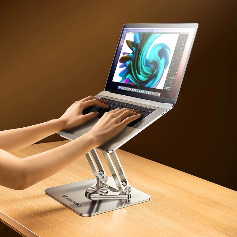 Podstawka pod laptopa, tablet Wozinsky WRS-CPY84SS aluminiowa + Gratis! podstawka do smartfona - srebrna - obrazek 15