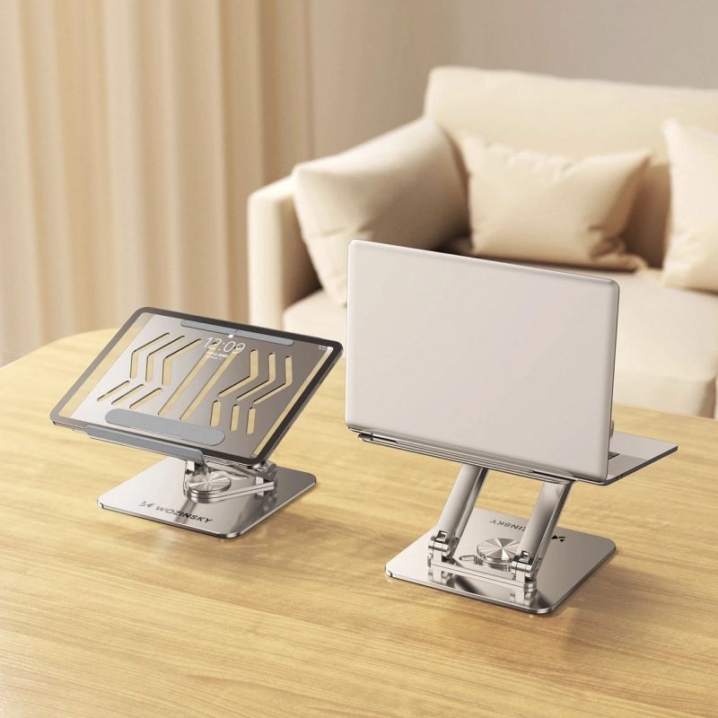 Podstawka pod laptopa, tablet Wozinsky WRS-CPY84SS aluminiowa + Gratis! podstawka do smartfona - srebrna - obrazek 16