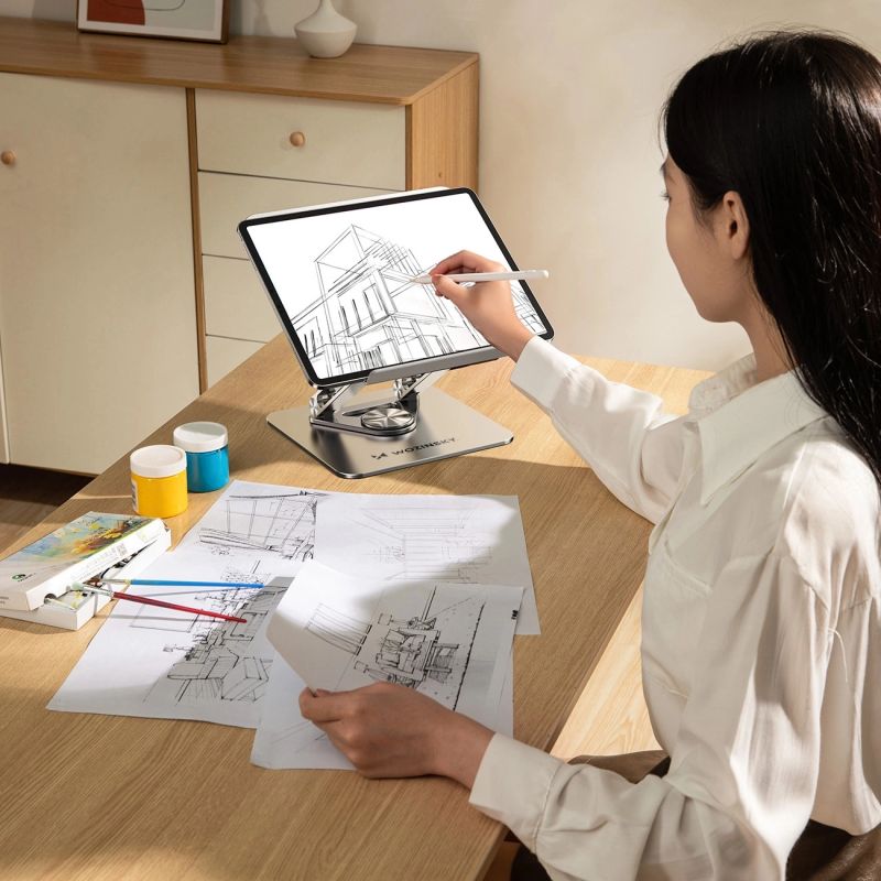 Podstawka pod laptopa, tablet Wozinsky WRS-CPY84SS aluminiowa + Gratis! podstawka do smartfona - srebrna - obrazek 18
