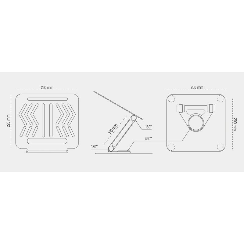 Podstawka pod laptopa, tablet Wozinsky WRS-CPY84SS aluminiowa + Gratis! podstawka do smartfona - srebrna - obrazek 27