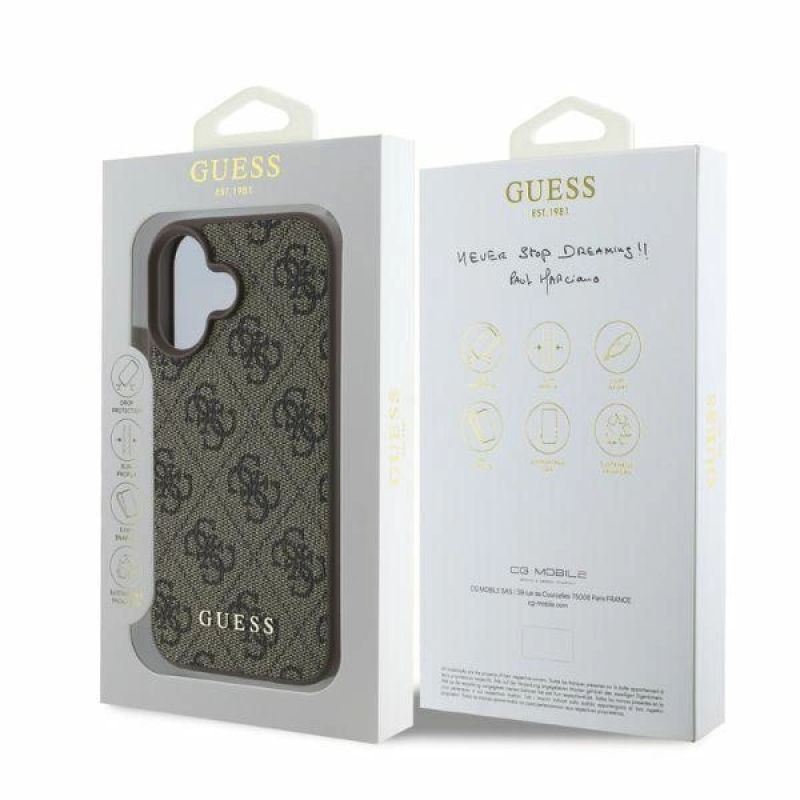Etui Guess 4G Classic na iPhone 16 - brązowe - obrazek 5