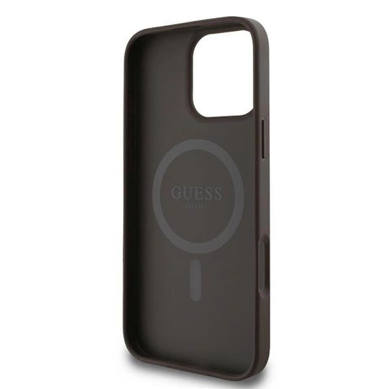 Etui Guess 4G Ring Classic Logo MagSafe na iPhone 16 Pro - brązowe - obrazek 7