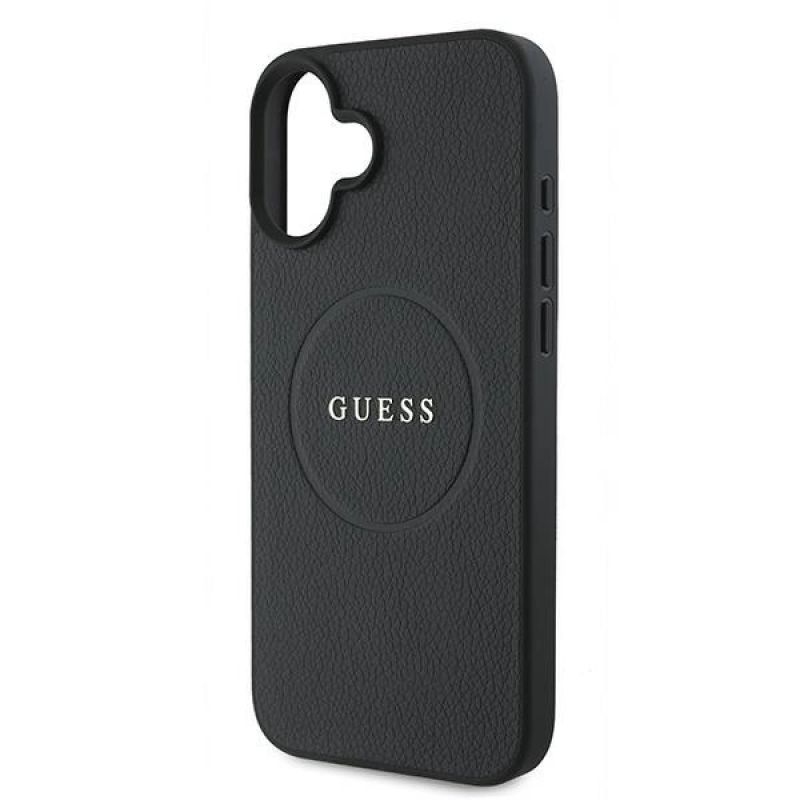 Etui Guess Grained Gold Ring MagSafe na iPhone 16 Plus - czarne - obrazek 6