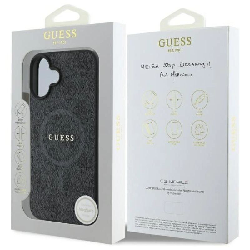 Etui Guess 4G Ring Classic Logo MagSafe na iPhone 16 - czarne - obrazek 8