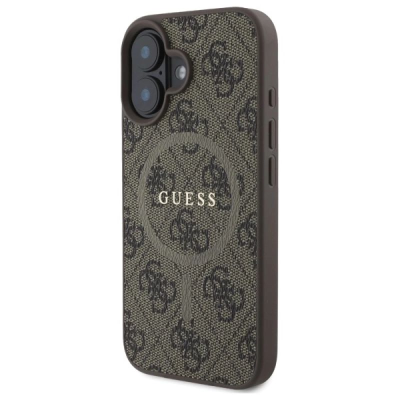 Etui Guess 4G Ring Classic Logo MagSafe na iPhone 16 - brązowe - obrazek 2