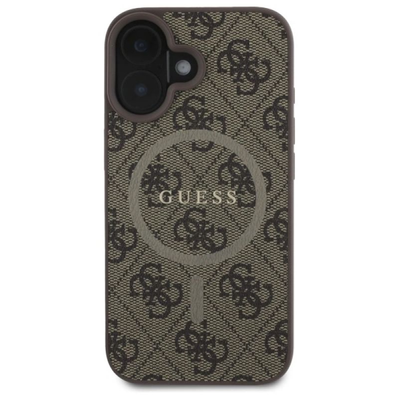 Etui Guess 4G Ring Classic Logo MagSafe na iPhone 16 - brązowe - obrazek 3