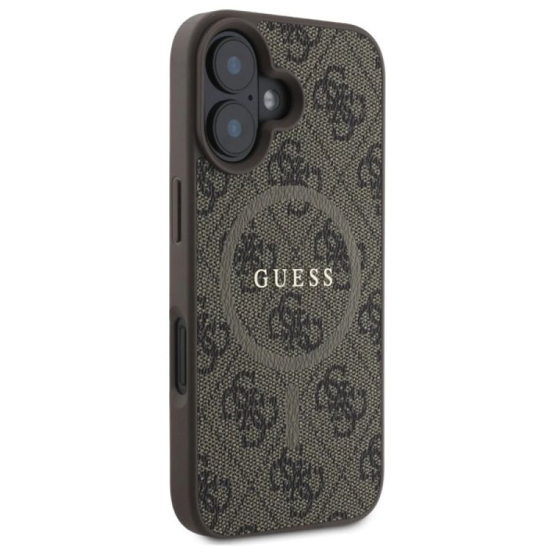 Etui Guess 4G Ring Classic Logo MagSafe na iPhone 16 - brązowe - obrazek 4
