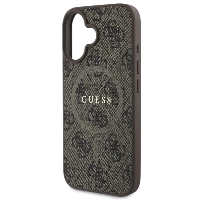 Etui Guess 4G Ring Classic Logo MagSafe na iPhone 16 - brązowe - obrazek 6