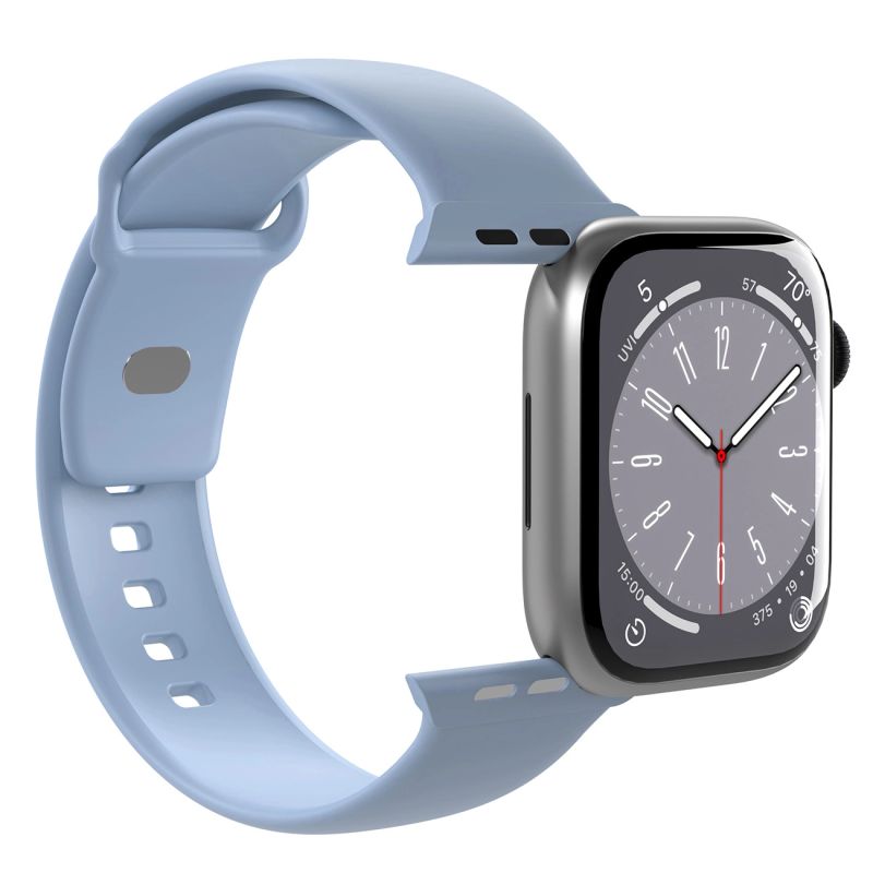 Pasek silikonowy Puro Icon do Apple Watch 42 / 44 / 45 / 49 mm - jasnoniebieski (2 szt.) - obrazek 4